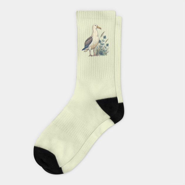 Coastal Albatross Dune Wildlife Art Socks by BirdsnStuff
