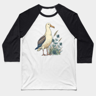 Coastal Albatross Dune Wildlife Art Baseball T-Shirt