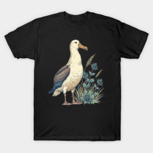 Coastal Albatross Dune Wildlife Art T-Shirt