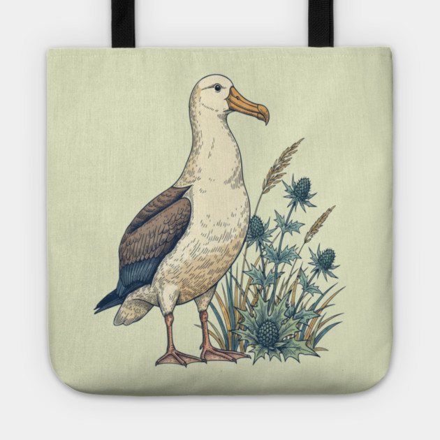 Coastal Albatross Dune Wildlife Art Tote by BirdsnStuff