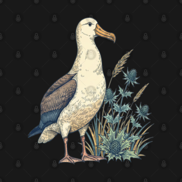 Coastal Albatross Dune Wildlife Art by BirdsnStuff