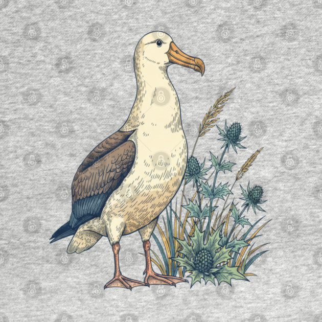 Coastal Albatross Dune Wildlife Art by BirdsnStuff