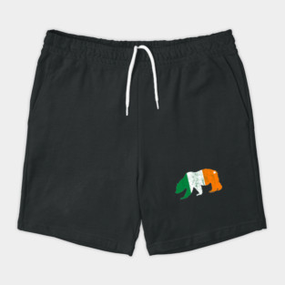 St. Patricks Day Irish Flag Grizzly Bear with Clover | BearlyBrand Shorts