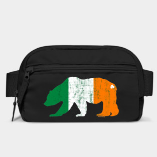 St. Patricks Day Irish Flag Grizzly Bear with Clover | BearlyBrand Bag