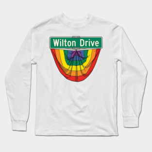 Wilton Drive Rainbow Pride Street Sign Long Sleeve T-Shirt