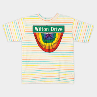 Wilton Drive Rainbow Pride Street Sign Kids T-Shirt