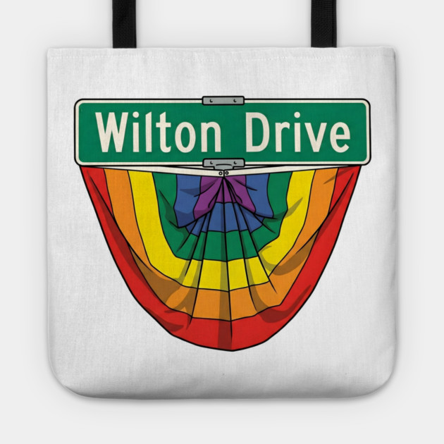 Wilton Drive Rainbow Pride Street Sign Tote by WarFX Designs