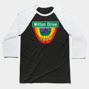 Wilton Drive Rainbow Pride Street Sign Baseball T-Shirt