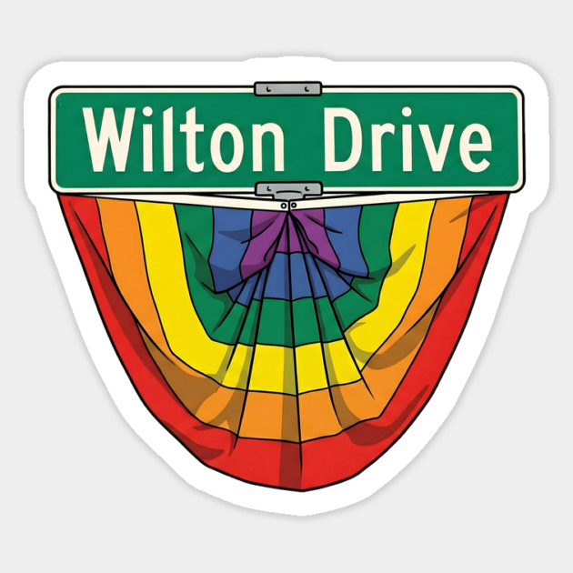 Wilton Drive Rainbow Pride Street Sign Magnet by WarFX Designs