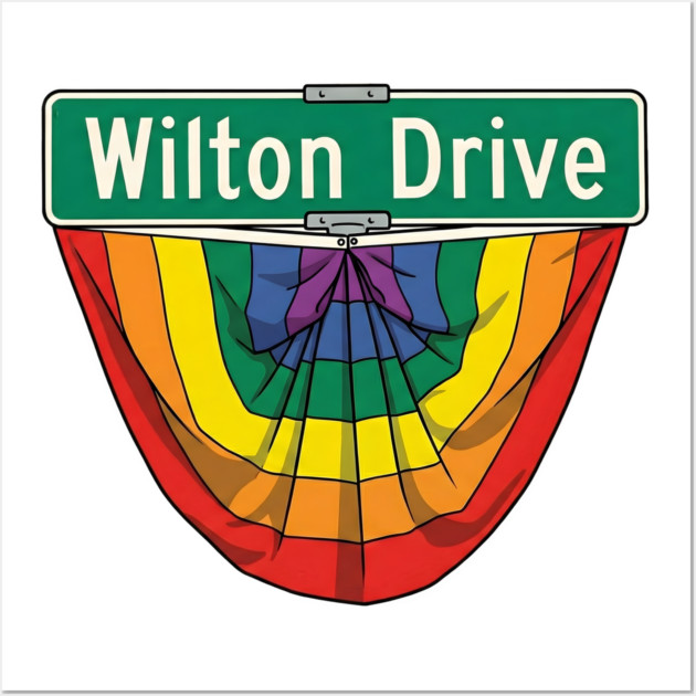 Wilton Drive Rainbow Pride Street Sign Wall Art by WarFX Designs