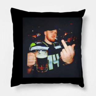 sam darnold trophy flipping Pillow