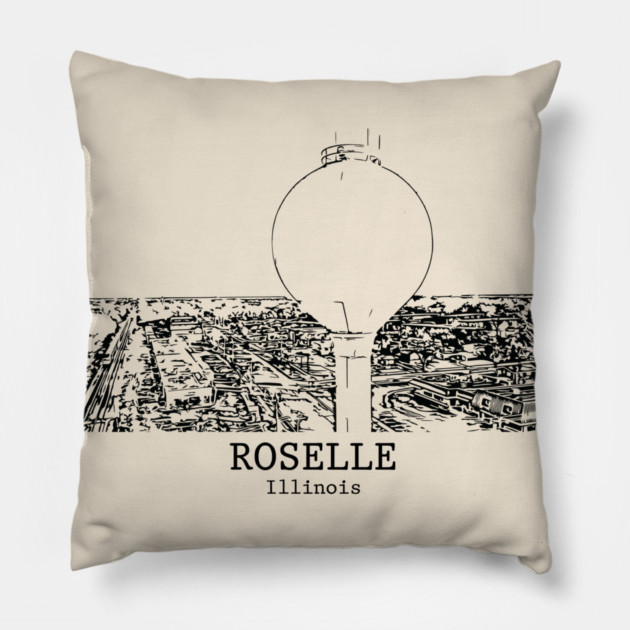 Roselle - Illinois Pillow by Lakeric