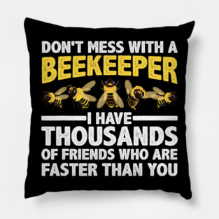 S2 Beekeeping Beekeeper Bee Bees Beehive Honeybees Apiary Apiculture (113) Pillow