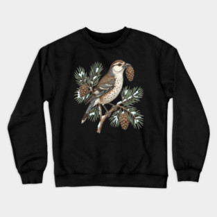 Nutcracker Pine Cone Botanical Art Crewneck Sweatshirt