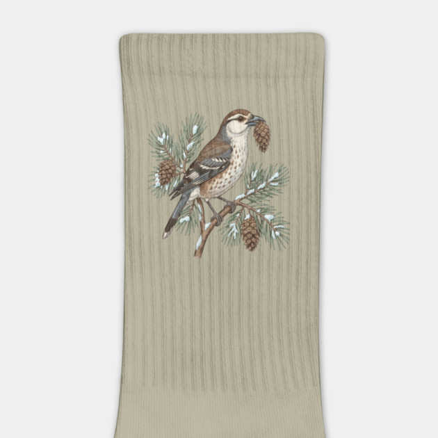 Nutcracker Pine Cone Botanical Art by BirdsnStuff