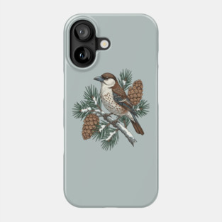 Nutcracker Pine Cone Wildlife Art Phone Case
