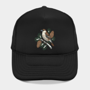 Nutcracker Pine Cone Wildlife Art Hat