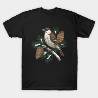 Nutcracker Pine Cone Wildlife Art T-Shirt