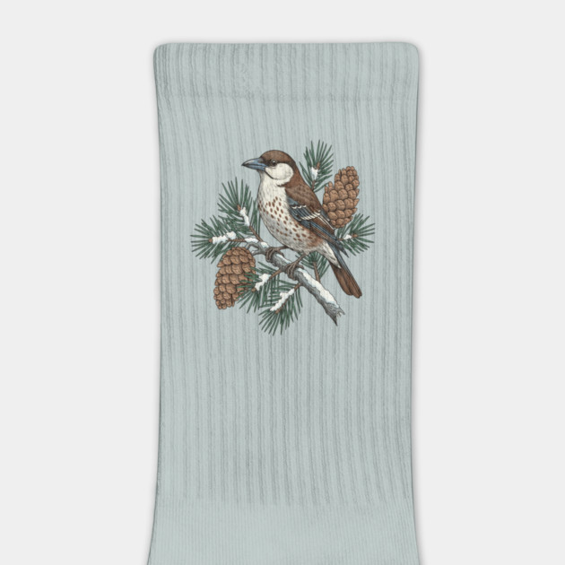 Nutcracker Pine Cone Wildlife Art by BirdsnStuff