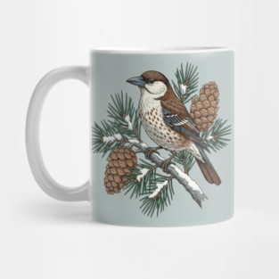 Nutcracker Pine Cone Wildlife Art Mug