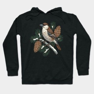 Nutcracker Pine Cone Wildlife Art Hoodie