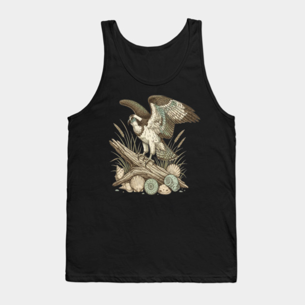 Osprey Driftwood Coastal Art Tank Top by BirdsnStuff