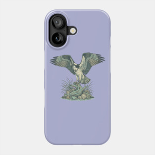 Osprey Seashell Coastal Wildlife Art Phone Case