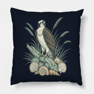 Osprey Nautical Shoreline Art Pillow