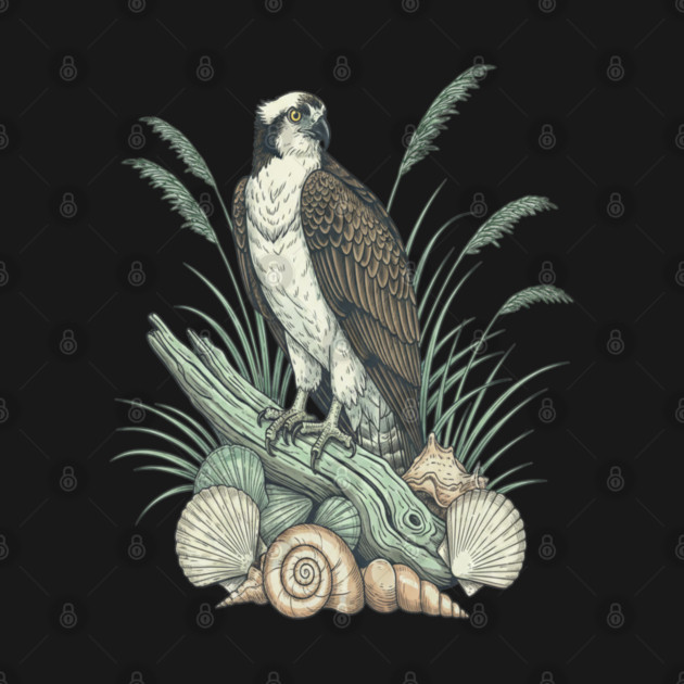 Osprey Nautical Shoreline Art by BirdsnStuff