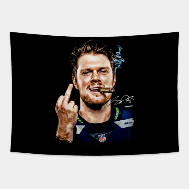 Sam-Darnold Tapestry by dtr_art