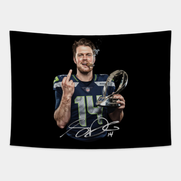 Sam-Darnold Tapestry by dtr_art
