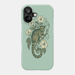 Kinkajou Jungle Vine Wildlife Art Phone Case