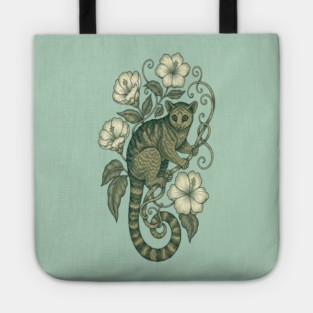 Kinkajou Jungle Vine Wildlife Art Tote
