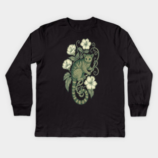 Kinkajou Jungle Vine Wildlife Art Kids Long Sleeve T-Shirt