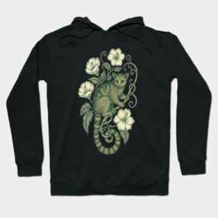 Kinkajou Jungle Vine Wildlife Art Hoodie