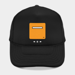 Orange Audio Player Icon Hat