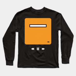 Orange Audio Player Icon Long Sleeve T-Shirt