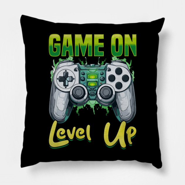 Gamer Gaming Game On Level Up Pillow by yangho