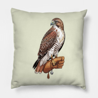 Falconer Hawk Wildlife Art Pillow