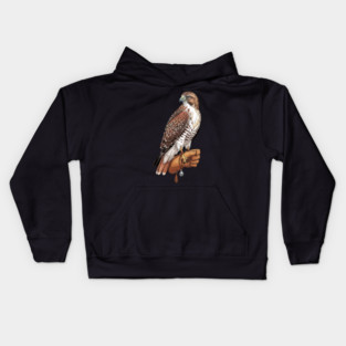 Falconer Hawk Wildlife Art Kids Hoodie