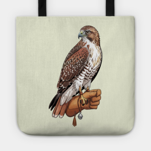 Falconer Hawk Wildlife Art Tote by BirdsnStuff