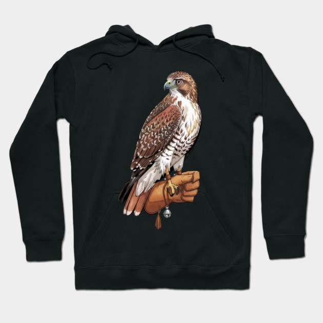 Falconer Hawk Wildlife Art Hoodie by BirdsnStuff