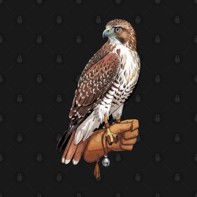Falconer Hawk Wildlife Art by BirdsnStuff
