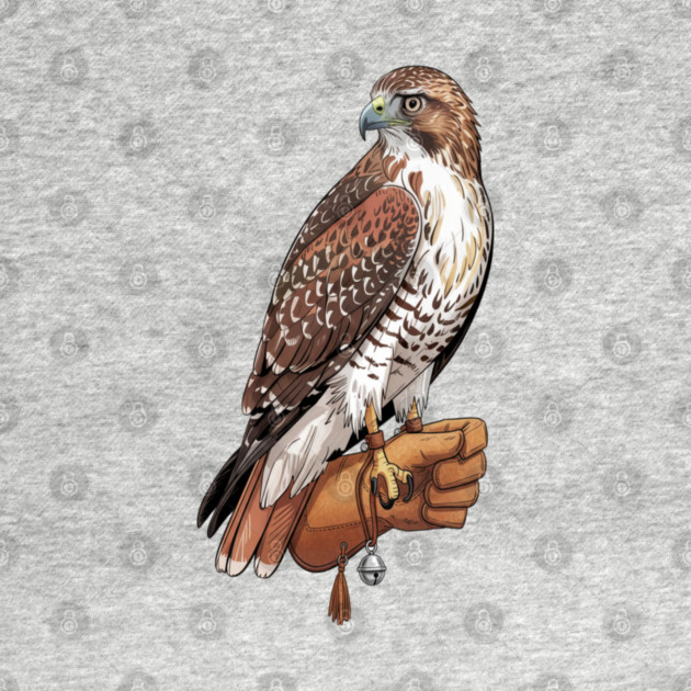 Falconer Hawk Wildlife Art by BirdsnStuff