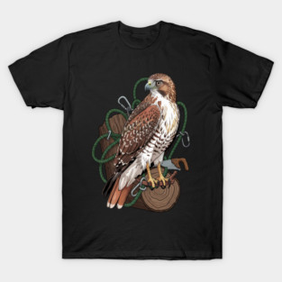 Arborist Hawk Outdoor Wildlife Art T-Shirt