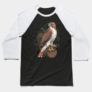 Arborist Hawk Outdoor Wildlife Art Baseball T-Shirt