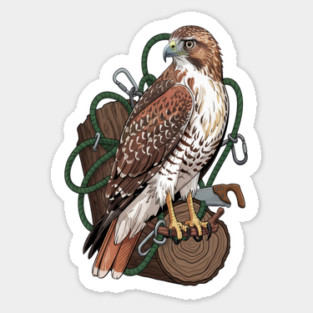 Arborist Hawk Outdoor Wildlife Art Sticker