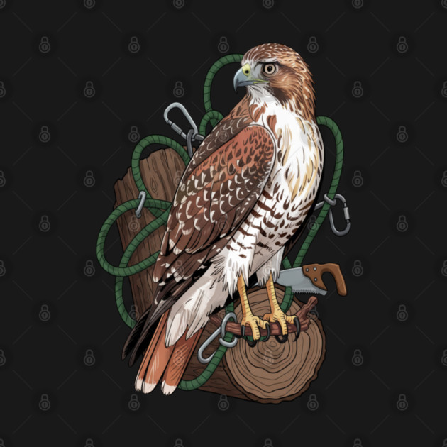 Arborist Hawk Outdoor Wildlife Art by BirdsnStuff
