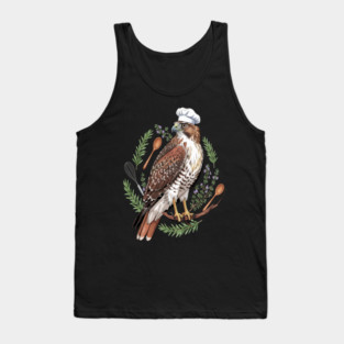 Chef Hawk Culinary Wildlife Design Tank Top