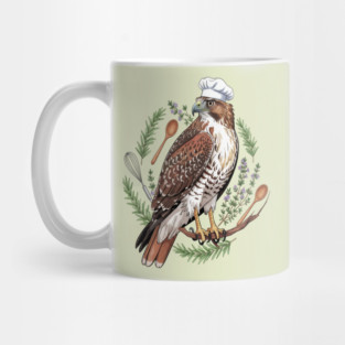 Chef Hawk Culinary Wildlife Design Mug